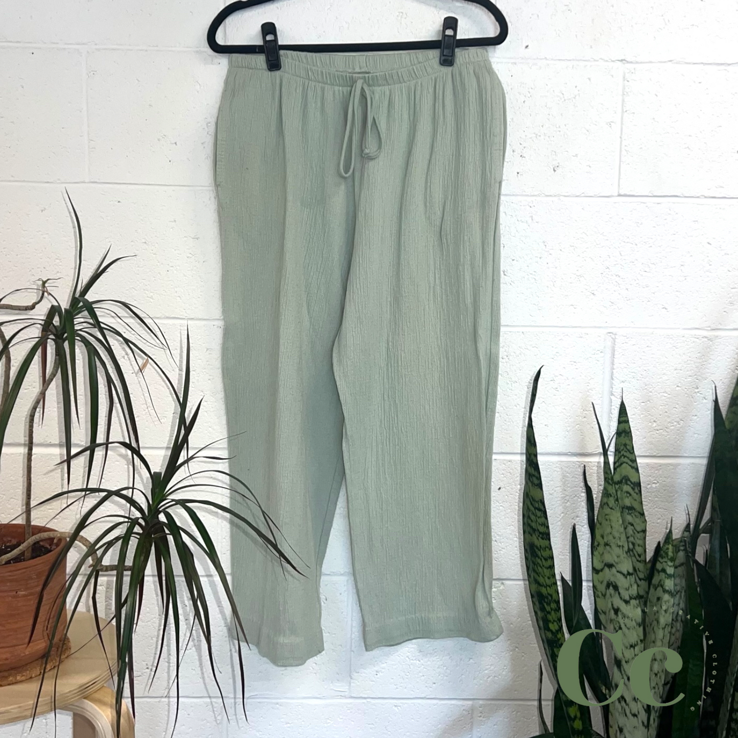 Mint green pajama pants
