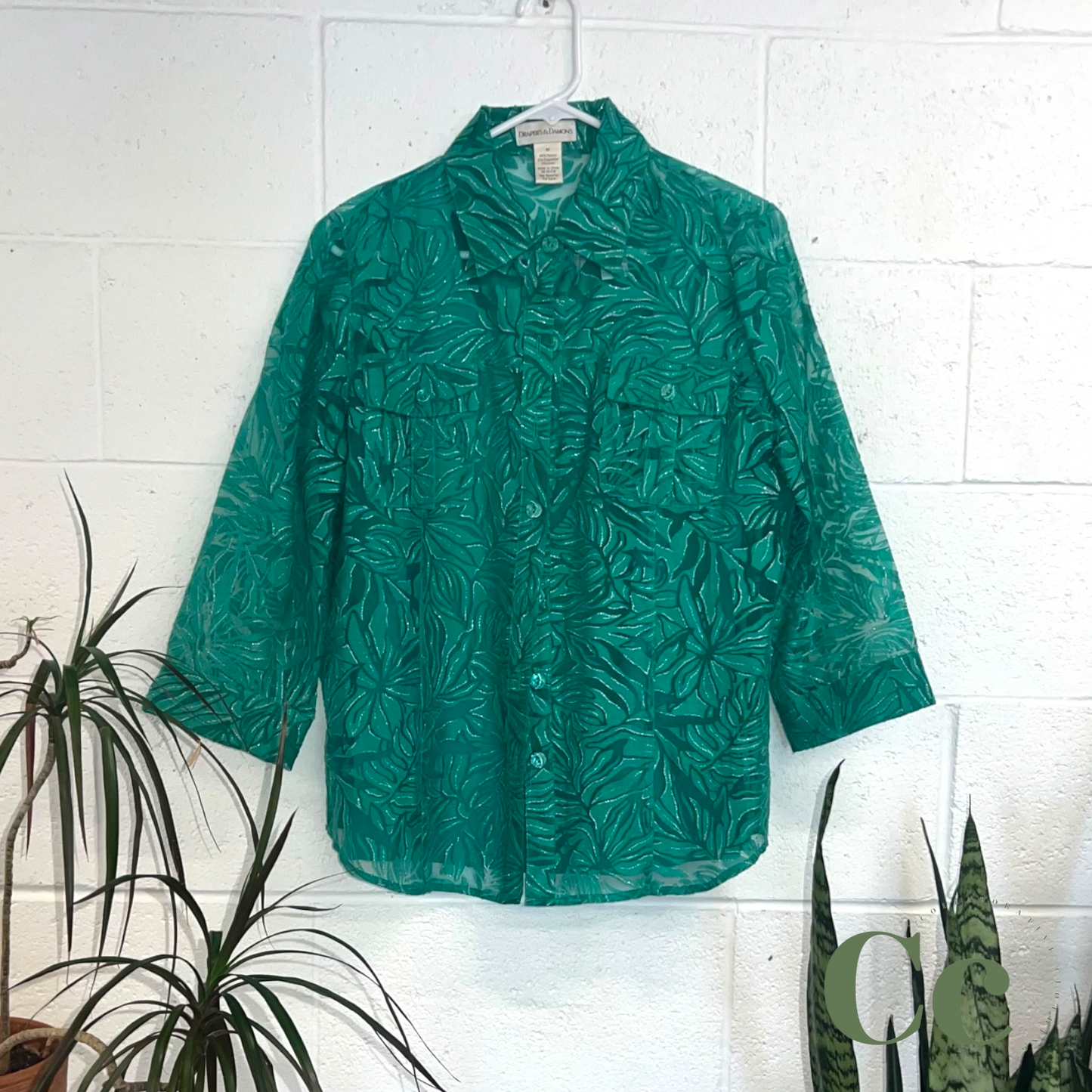 Garden Green button up