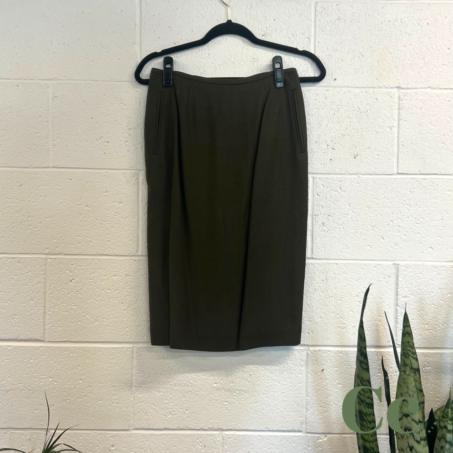 Army Green Pocket Skirt