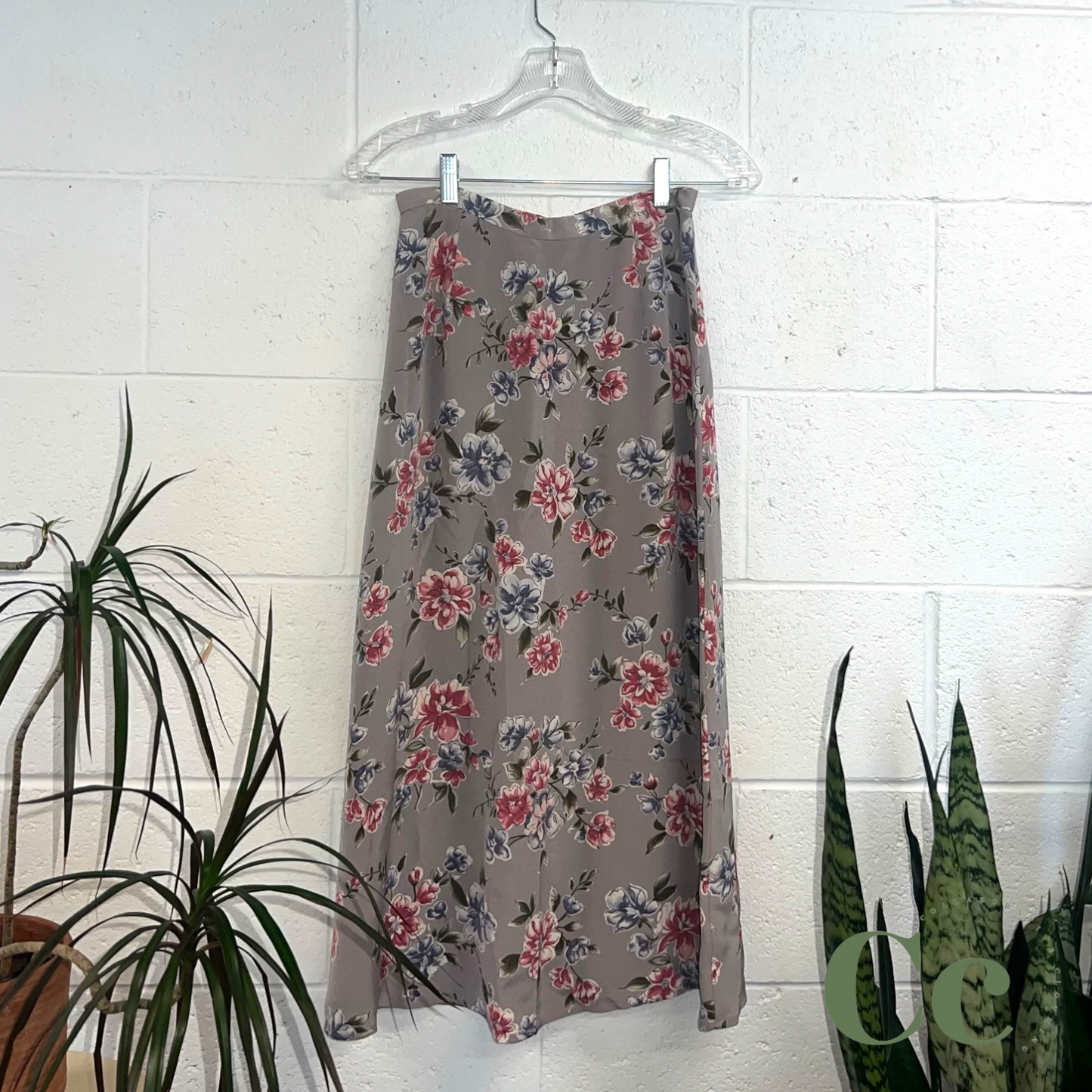 Long floral skirt