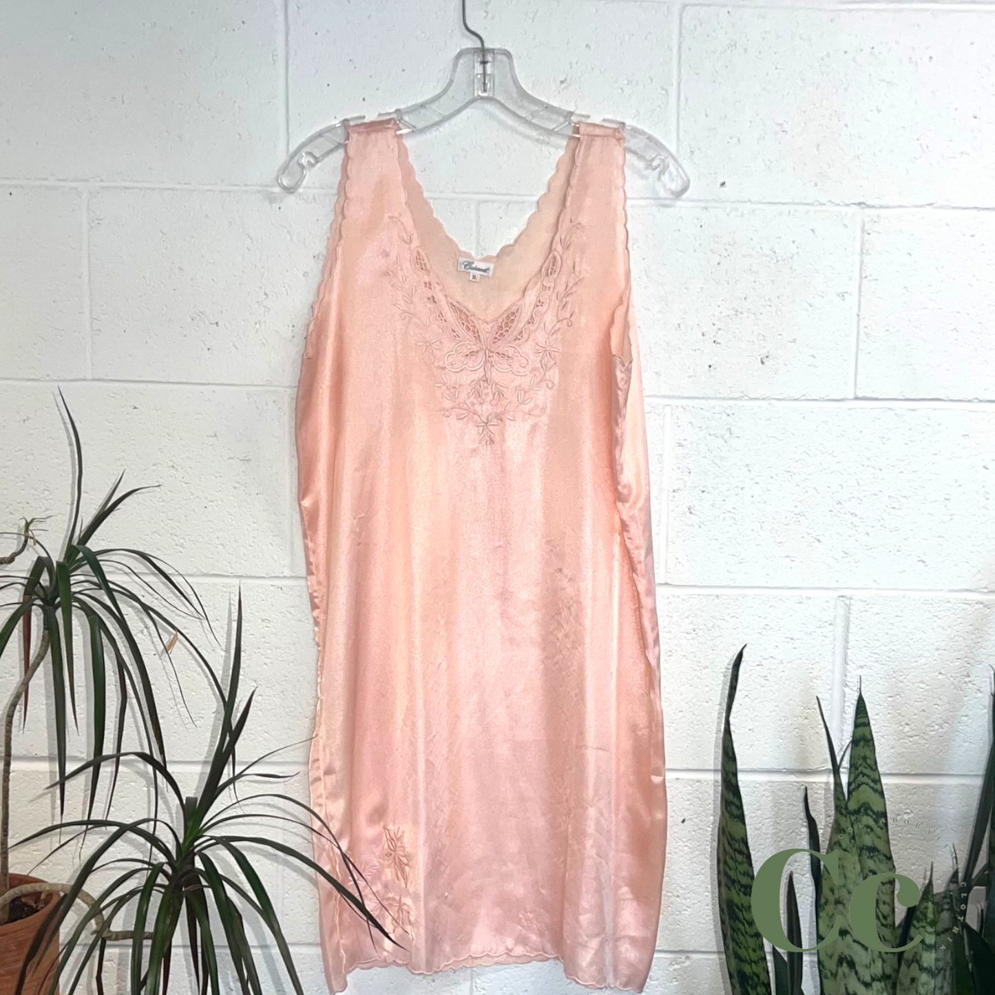 Mini satin nightgown