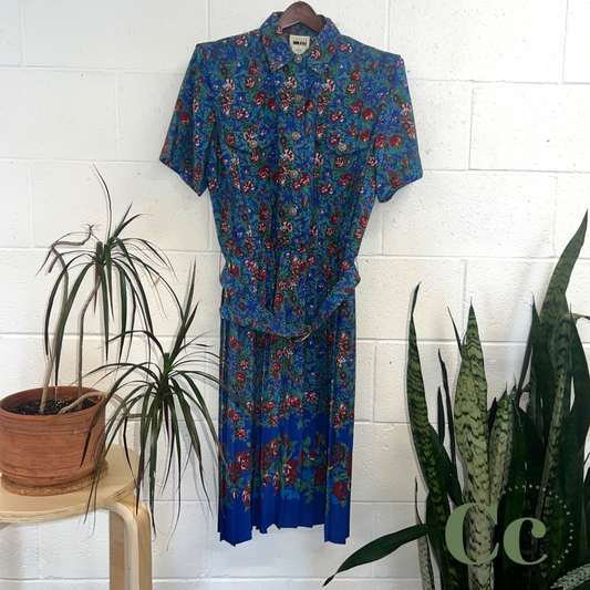 Pleated floral dress