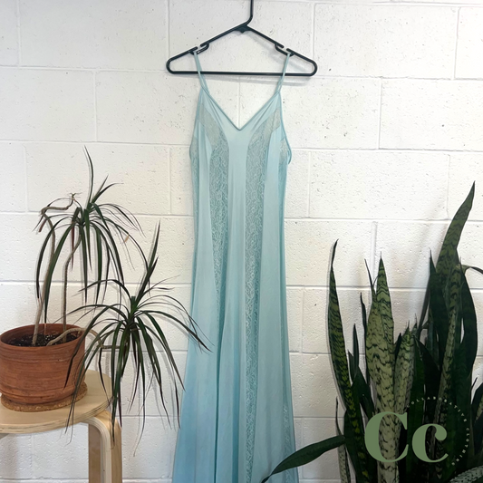 Lacey blue nightgown