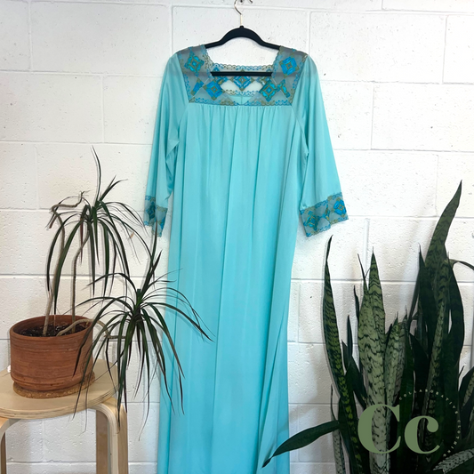 Long blue muumuu
